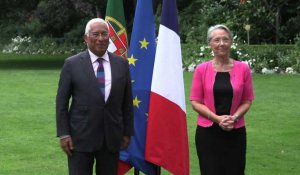 Borne reçoit le Premier ministre du Portugal à Matignon