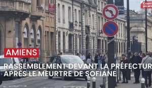 Rassemblement devant la préfecture à Amiens après le meurtre de Sofiane