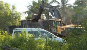 Mayotte: démolition d'un bidonville à Longoni pour faire place à un lycée des métiers du bâtiment