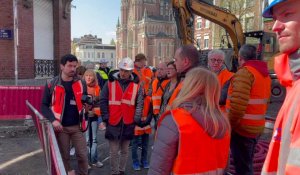 La visite des travaux boulevard Gambetta ouvert au public