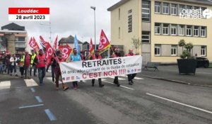 VIDÉO. Une trentaine de manifestants à Loudéac, vendredi 28 avril