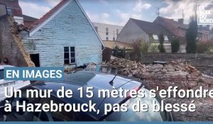 Un mur de 15 mètres s'effondre à Hazebrouck, pas de blessé