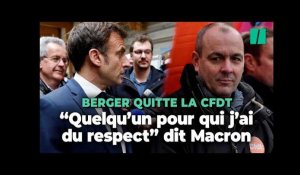 Laurent Berger quitte la tête de la CFDT, la réaction d'Emmanuel Macron