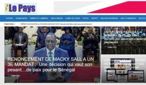 Renoncement de Macky Sall à un 3eme mandat: "Une décision pour la paix"