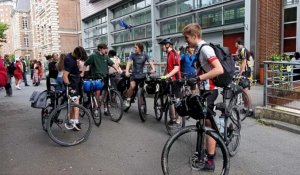 A Lille, au lycée Montebello, résultats du bac et départ à vélo 