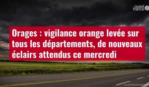 VIDÉO. Orages : vigilance orange levée sur tous les départements, de nouveaux éclairs attendus