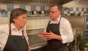 Boulogne : Le chef étoilé Gérard Sallé a rendu visite à François Théron, chef du restaurant Passions à table pour une cuisine à quatre mains