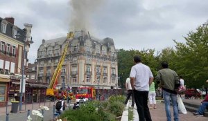 Le feu à l'Hôtel Moderne à Arras