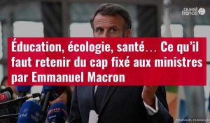 VIDÉO. Éducation, écologie, santé… Ce qu’il faut retenir du cap fixé aux ministres par Macron