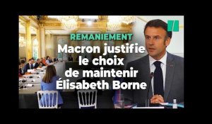 Remaniement : Macron justifie le choix d’Élisabeth Borne, « pas simplement symbolique »