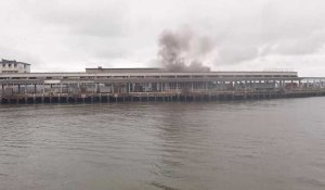 Un incendie à la gare maritime de Boulogne