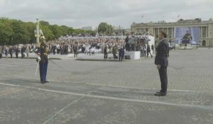 Défilé du 14-Juillet : honneurs rendus au président Macron place de la Concorde