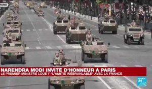 Défilé du 14-Juillet : les troupes motorisées descendent les Champs-Elysées