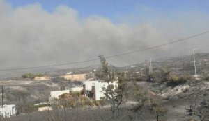 Grèce : dégâts causés par les incendies sur l'île de Rhodes