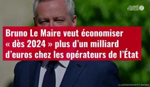 VIDÉO. Bruno Le Maire veut économiser « dès 2024 » plus d’un milliard d’euros chez les opérateurs de l'Etat