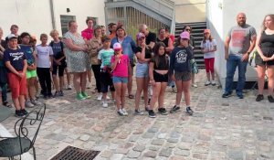 Présentation de C'est mon patrimoine par l'office de tourisme du Montreuillois devant les familles