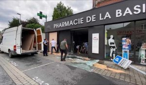Un automobiliste défonce la vitrine d’une pharmacie à Caudry: «il a failli tuer quelqu’un!»