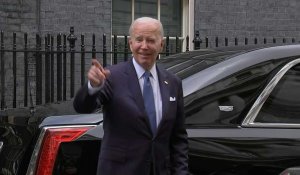 Le président américain Biden quitte Downing Street
