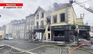 À Mayenne, les pompiers mobilisés sur l’incendie de la pâtisserie chocolaterie Adrien Marès