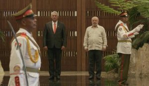 Le président cubain reçoit son homologue brésilien Lula au Palais de la Révolution à La Havane