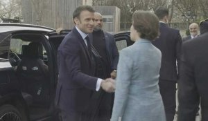 Etats généraux de la diplomatie : arrivée de Macron au Quai d'Orsay