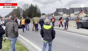 VIDÉO. Réforme des retraites : CGT et CFDT bloquent le By-Pass à Bayeux