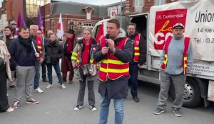 Manifestation contre la réforme des retraites devant la sous-préfecture de Dunkerque