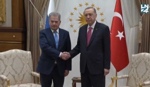 Adhésion à l'OTAN: le président turc Erdogan reçoit son homologue finlandais