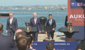 Alliance AUKUS : Biden, Sunak et Albanese arrivent à San Diego pour une conférence de presse