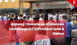 Annecy : minute de silence devant le centre hospitalier en hommage à l’infirmière tuée à Reims