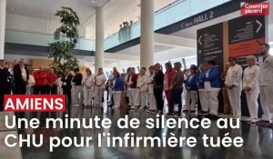 Amiens: minute de silence au CHU