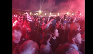 VIDÉO. Les supporters fêtent la montée de l'US Concarneau en Ligue 2, la Ville bleue exulte !