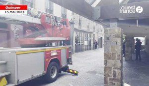 VIDÉO. Un départ de feu dans le centre historique de Quimper