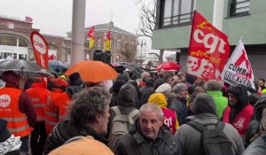 Manifestation contre la réforme des retraites à Aulnoye-Aymeries
