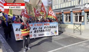 VIDÉO. Grève du 6 avril. Près de 150 personnes à la deuxième manifestation à Pont-l'Évêque