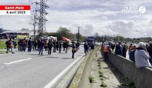 VIDÉO. Les sorties de Saint-Malo ont été bloquées par des manifestants contre la réforme des retraites