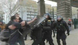 Retraites: tensions lors de la manifestation à Paris