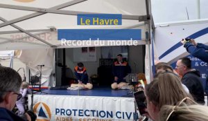 Record du monde de massage cardiaque battu au Havre