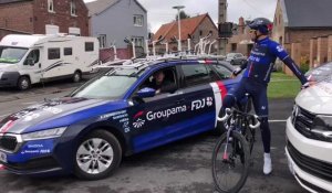 Reconnaissance de Paris-Roubaix avec l’équipe Groupama-FDJ.