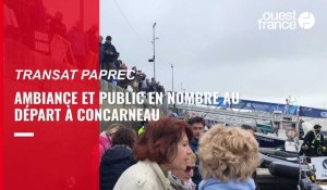 VIDÉO. Transat Paprec : ambiance et public nombreux au départ à Concarneau