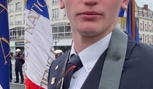 Six jeunes porte-drapeaux participent aux cérémonies du 8-Mai à Cambrai