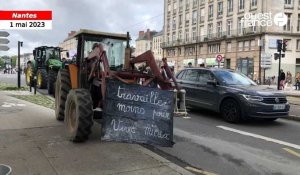 VIDEO. Manifestation de 1er mai à Nantes, les tracteurs arrivent en fanfare pour le défilé 
