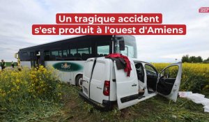 Une voiture percute un car scolaire à l’ouest d’Amiens: des enfants blessés, un homme décédé