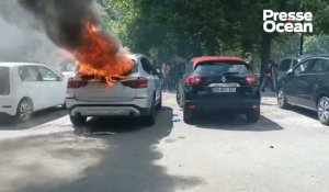 VIDEO. Manifestation du 1er-Mai à Nantes : des voitures incendiées