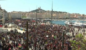 1er-Mai: images de la fin de la manifestation à Marseille