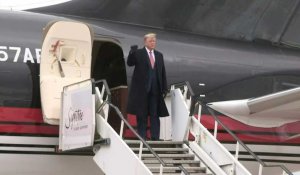 Donald Trump arrive en Écosse pour visiter son terrain de golf