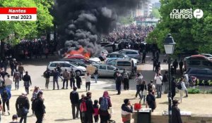 VIDEO. Manifestation du 1er mai à Nantes : une BMW en flamme sur le parking Duchesse-Anne