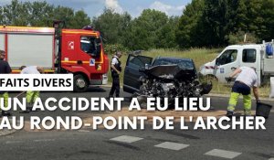 Un accident grave a eu lieu au rond-point de l'archer à Vauxbuin dans l'Aisne ce jeudi après-midi 