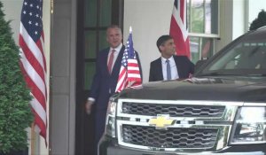 Le Premier ministre britannique arrive à la Maison Blanche