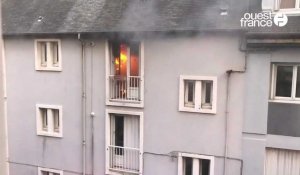 VIDÉO. À Saint-Brieuc, un feu ravage un appartement après l’explosion d’une friteuse